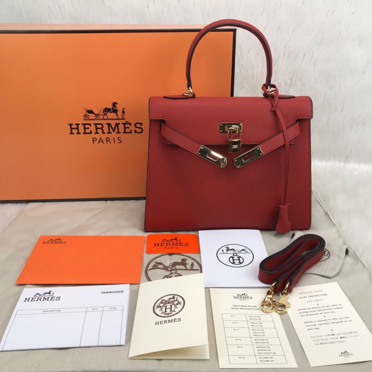 HERMES KELLY 28 CM KIRMIZI